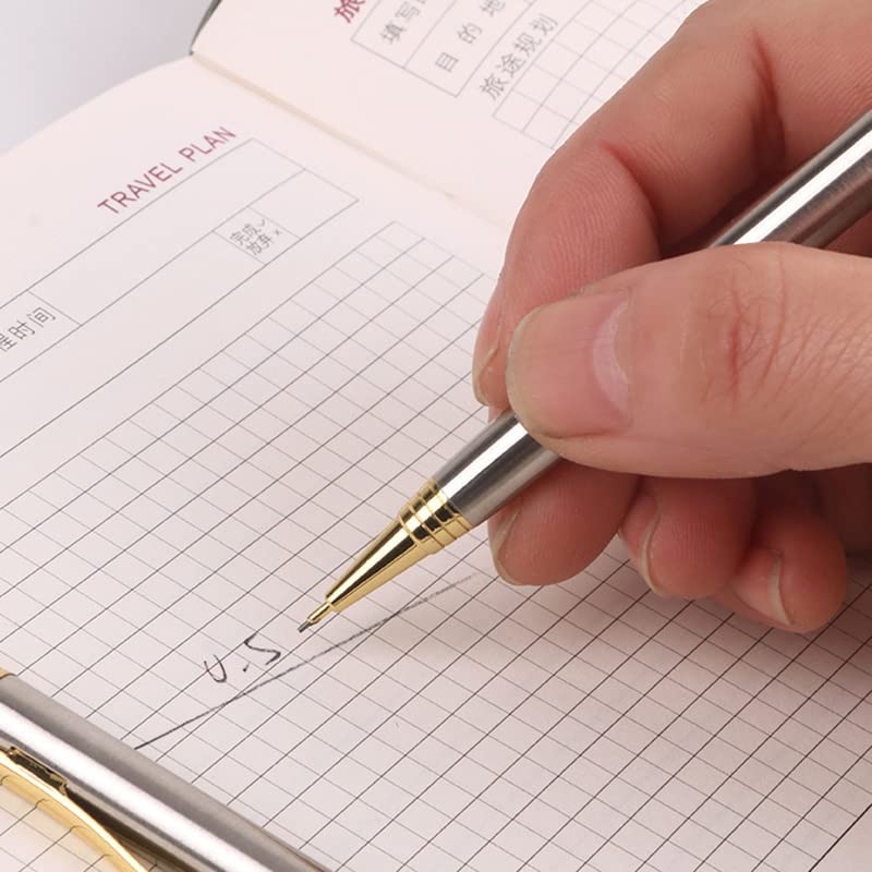 Druckbleistifte, 1 Stück, Druckbleistift, Metall, 0,5 mm, für Schüler, zum Zeichnen, Vermessen und für Büroarbeiten (Schwarz)