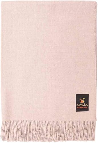 Miniatura 2 de Manta de lana de alpaca 100% para bebé, diseño de color sólido para cama, sofá, manta de lana de alpaca peruana, suave y cálida, 72 x 52 pulgadas