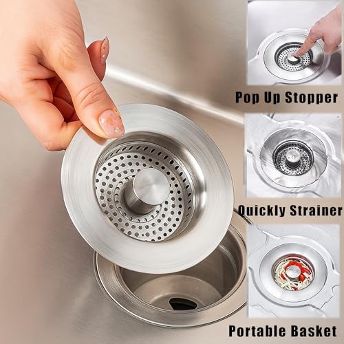 Colador de acero inoxidable para fregadero de cocina miniatura 4