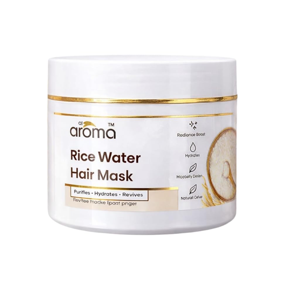 Alaroma Rice Water Hair Mask for Dry & Frizzy Hair | Deep Conditioning Repair Treatment | Controls Frizz, Repairs Split Ends & Boosts Shine | Hydrating & Nourishing Hair Spa Cream | Suitable for Damaged Hair | 200g-image-37