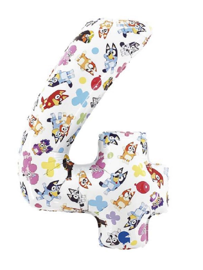 Bluey 26" Number 4 Balloon