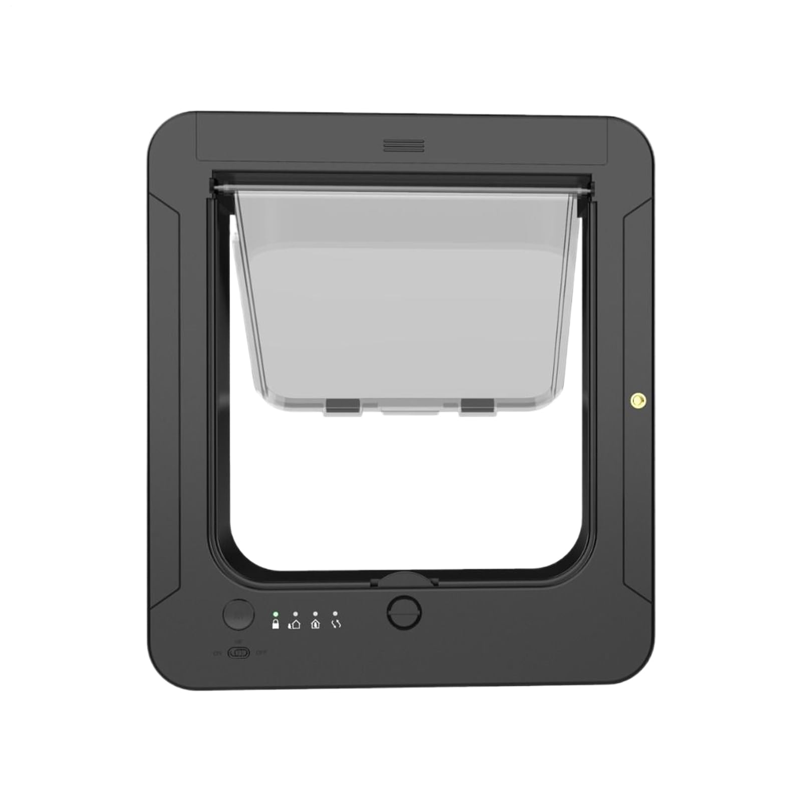Puerta para Perros con Microchip | Puerta para Mascotas con Bloqueo Electrónico de 4 Vías, Control Remoto y 2 Collares Sensores - Controlable para Perros - para Exterior e Interior, Hogar y Ap