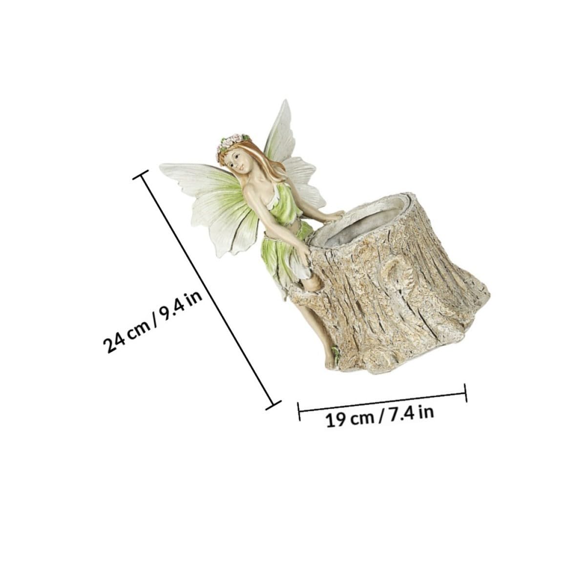 Happyyami 1Pc Wróżka Kwiatowa Wazon Powietrza Małe Sukulenty Żywica Rzemiosło Pulpit Doniczka Głowy Sadzarka Doniczki Kwiat Bajki Posągi Żywica Kwiat Słoik Sukulenty Doniczka Akcesoria