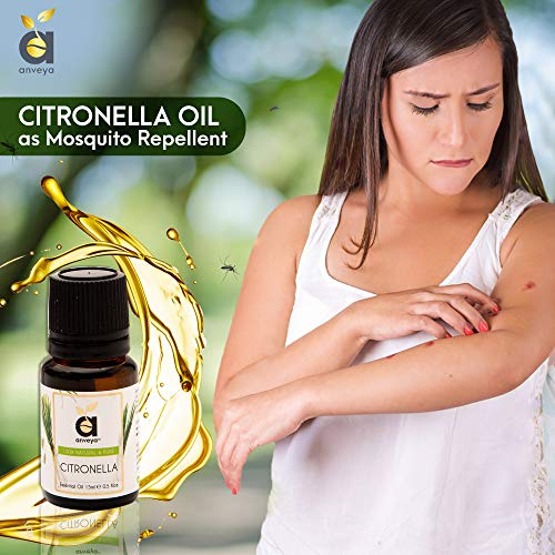 Anveya Citronella Essential Oil, 100% Natural, Pure & Undiluted, 15ml, Best For Hair & Skin, Diffuser & Refreshing Aroma - Image 3