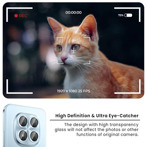 Image of FIRST MART Blue Camera Ring Guard Protector for Redmi Note 15 Pro Plus | Tempered Glass with Metal Alloy Rings, HD Clear, Scratch Resistant, Case-Friendly | Pack of 1