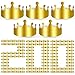 200 Pcs Golden Paper Crowns Bulk Gold Princess King Crown Party Hats for Kids Adults Birthday Decoration (Elegant Style)