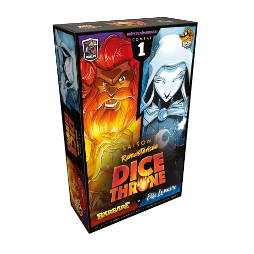 Dice Throne S1 Barbare VS Elfo Lunar juego de mesa de dados y cartas