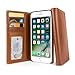 Twelve South Journal for iPhone 8 Plus/ 7 Plus/ 6 Plus, Cognac | Leather Wallet Folio Case and Display Stand
