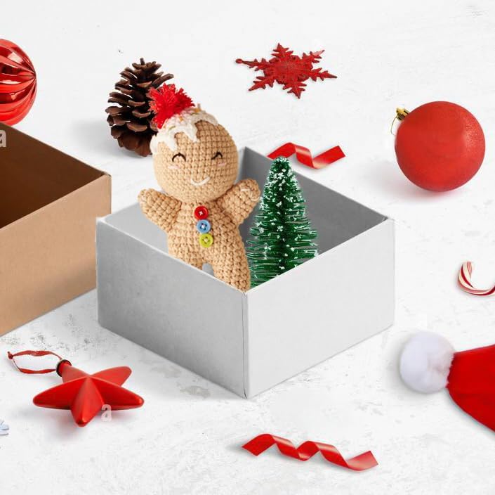 Miniatura 4 de Adornos colgantes para árbol de Navidad de hombre de jengibre, regalo de Navidad (niño)