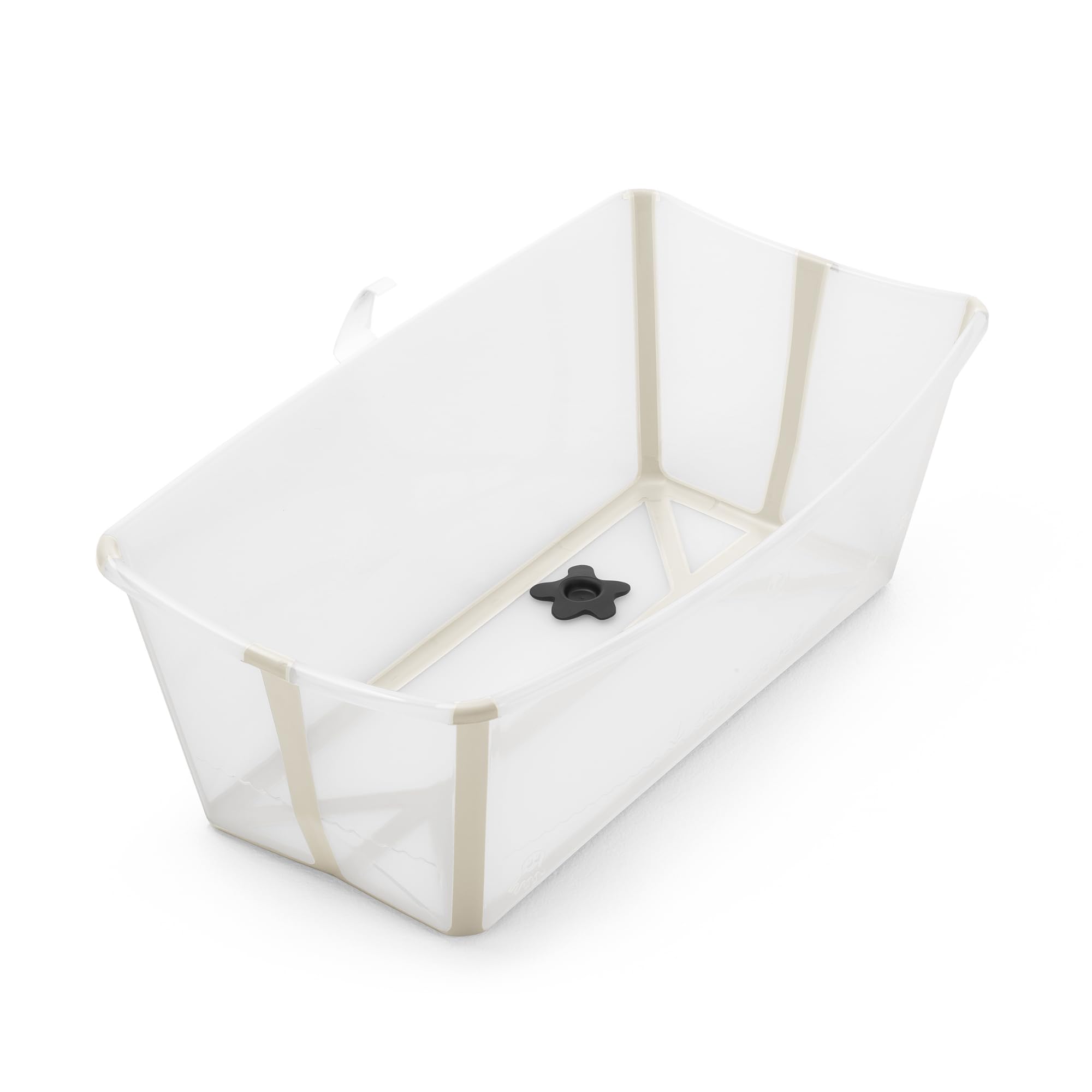 Stokke Flexi Bath, Sandy Beige - 64 x 24 x 34 cm - Faltbare Babybadewanne für Neugeborene und Babys - Leicht, robust & einfach zu verstauen - Praktisch für zu Hause oder auf Reisen