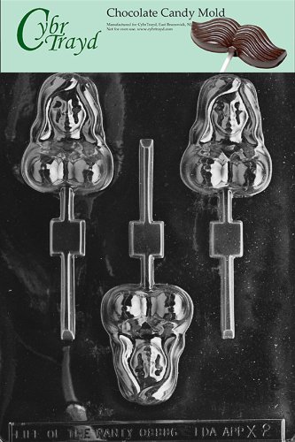 Cybrtrayd X002 Dolly Lolly Chocolate Candy Mold with Exclusive Cybrtrayd Copyrighted Chocolate Molding Instructions
