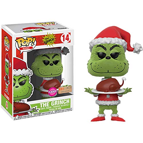 Funko Pop! Books: Dr. Suess The Grinch Who Stole Christmas - The Grinch [Flocked With Roast Beast] #14 - Boxlunch Exclusive!