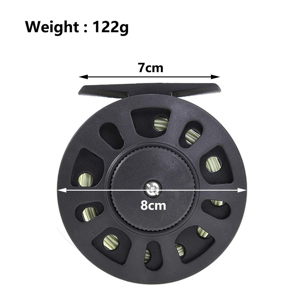 GLA7/8 GLA5/6 Moulinet pour Pêche à la Mouche, avec Requises Ligne de Pêche à la Mouche, Durable, avec la Roue de Ligne Gauche/Droite Décalé Accessoire de Pêcheur à la Main (Vert GLA5/6)