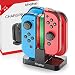 Charging Dock Stand for Nintendo Switch KINGTOP Joy-Con Controllers Charger Station with Individual LEDs Indicator and Type C Charging Cable