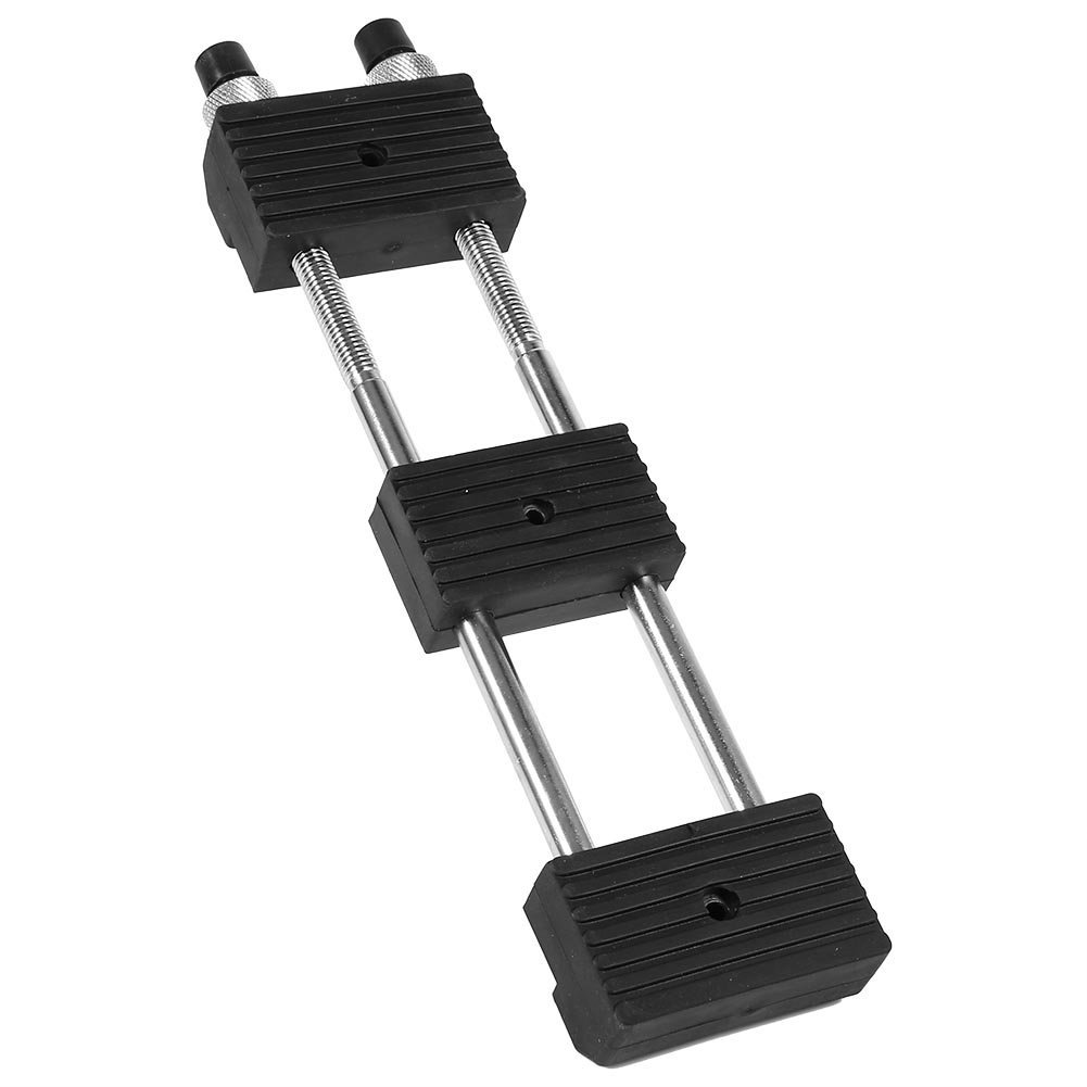 Yosoo Support de Pierre à aiguiser Base de Pierre affûtage Professionnel à Levier antidérapant Aiguisage Base en Fer forgé et Silicone chromés 29 * 7 * 3cm