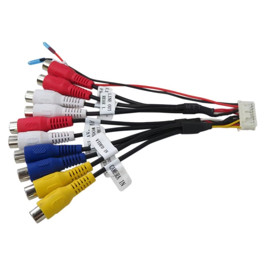 Dual XDCPA10BT for Pre-Amp/Video AV Input Output Camera cable 18 Pin  connector Rapid Transmission