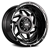 Grid Off-Road GD14 Custom Wheel - 20x9, 15 Offset, 5x139.7 Bolt Pattern, 87.1mm Hub - Gloss Black with Milled Accents Rim