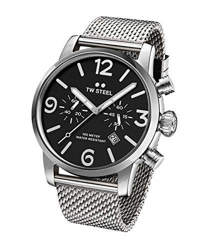 TW Steel Homme Chronographe Quartz Montre avec Bracelet en Acier Inoxydable MB14