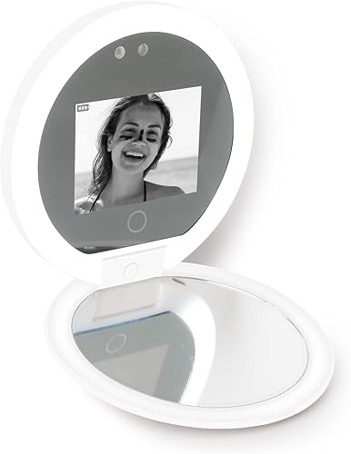 Miniatura 1 de Fenair Espejo de prueba de protección solar con cámara UV, espejo UV con luces para verificar protector solar facial, espejo de maquillaje de viaje