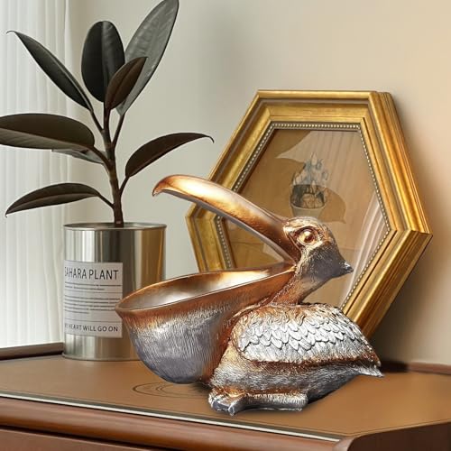 Statue de pélican vide-poche design pour console d'entrée - 6