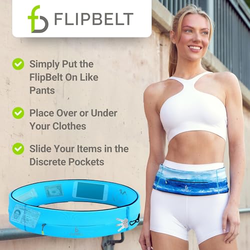 Image of FlipBelt Zipper Running Belt, Waist Pack for Fitness and Running, US Company
