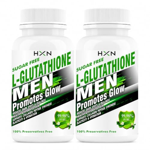 Image of HXN Glutathione Tablets for Skin Whitening 98% L-Glutathione 1000mg /2 Tablets with Vitamin C, E, Hyaluronic Acid, Biotin, Glutathione Supplements for Men Support Skin Health 60 tablets