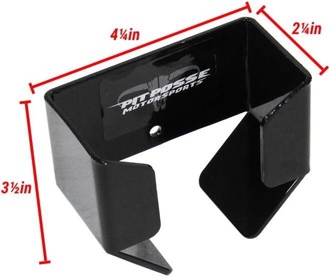 Pit Posse 461LBK Air Gauge Holder Pouch Car Enclosed Trailer Garage Shop - Made in USA - Aluminum Tire Meter Air Pressure Gage Storage Hanger Organizer 4.25 x 2.25 x 3.5-5 Yr Warranty (Large/Black)