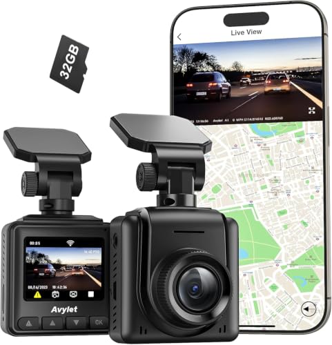 Avylet 2K Dash Cam Wi-Fi con Scheda 64GB