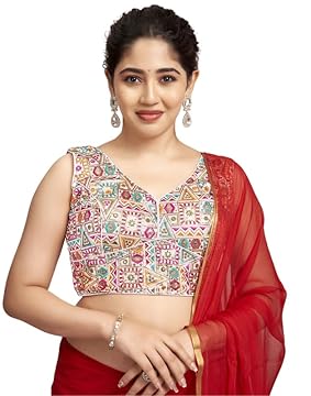 embroidery on saree blouse