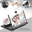 14 Inch 3D HD Mobile Phone Screen Magnifier with Foldable Stand,Portable Screen Amplifier,Video Enlarger for Smartphones,Eye Protection Screen Expander for Movies, Gaming & Reading (Pack of 1) gallery image