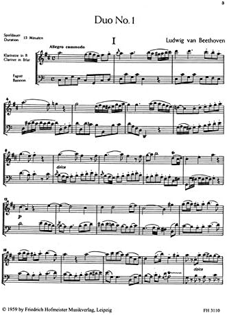 Amazon ベートーベン 3つの二重奏曲 クラリネット ファゴット ホフマイスター出版 譜面台 楽器 音響機器