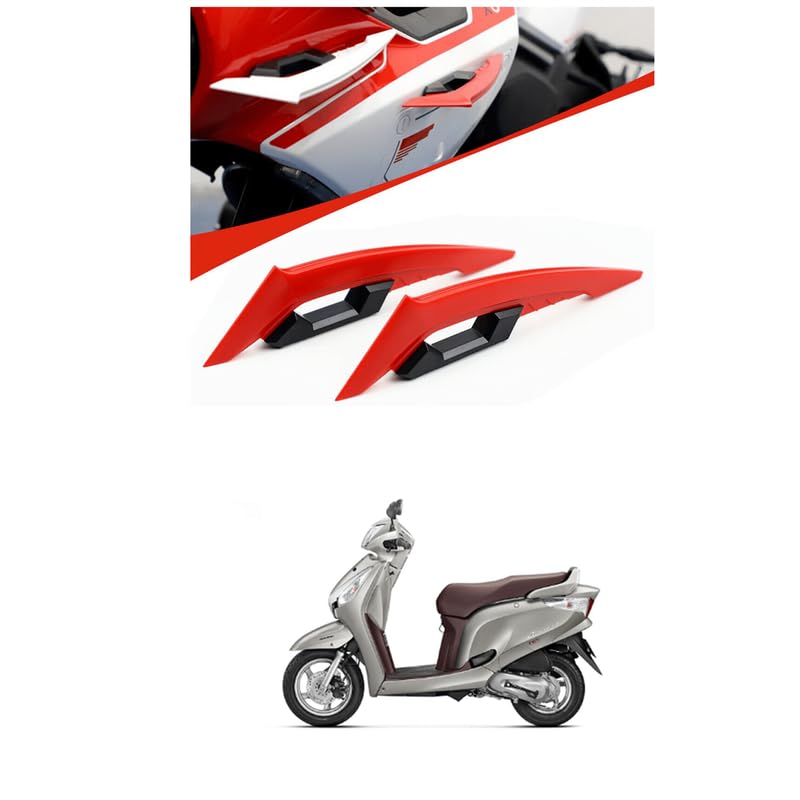 LOVMOTO Universal Aerodynamic Wing Spoiler Helmet Fairing 2 Pieces Motorcycle Winglets Motorcycle Front Side Spoiler Aerodynamic Wing Kit Red Comfortable with Avia-tor-image-7