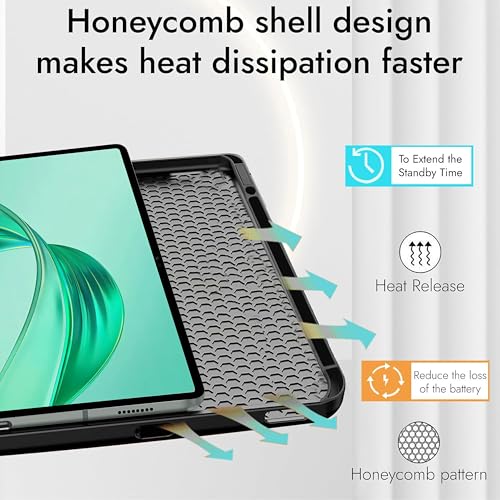 Image of TGK Case for Honor Pad X8a 11 inch Tablet Trifold Smart Stand Cover (Black)