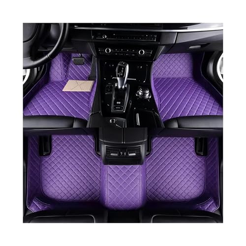 Tapis de sol R8 42 MK1 en cuir de luxe violet sur mesure pour habitacle