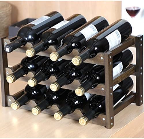 Wine Rack Countertop, Wooden Cabinet Holder Shelf Free Standing Holders Barware Storage Wine Racks Home Kitchen Bar (Color : White-Dinosaur Doodle4, Size : D) (White Dinosaur Doodle4)