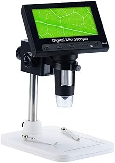 LCD Digital Microscope, Pevor 4.3 inch 500X-1000X Magnification USB Microscope Magnifier with 8 Adjustable LED Light Rechargeable Handled Microscope Camera for Children, Lab, Edu, Naturalist