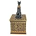 Design Toscano Royal Bastet Cat Goddess Egyptian Jewelry Box Statue, 6 Inch, Black and Gold