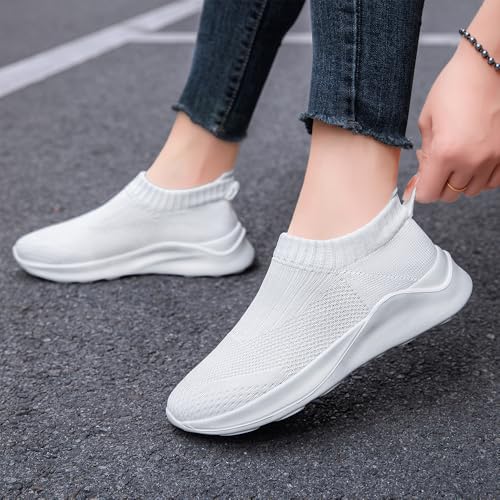 Womens Slip On Running Tennis Walking Shoes Women’s Fashion Sneakers Hiking Work Nurse Gym Casual Athletic Comfortable Shoes for Women Travel Fitness Mesh Lightweight 6
