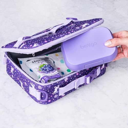 Bentgo® Kids Snack - 2 Compartment Leak-Proof Bento-Style Food Storage for Snacks and Small Meals, Easy-Open Latch, Dishwasher Safe, and BPA-Free - Ideal for Ages 3+ (Purple) - Image 4