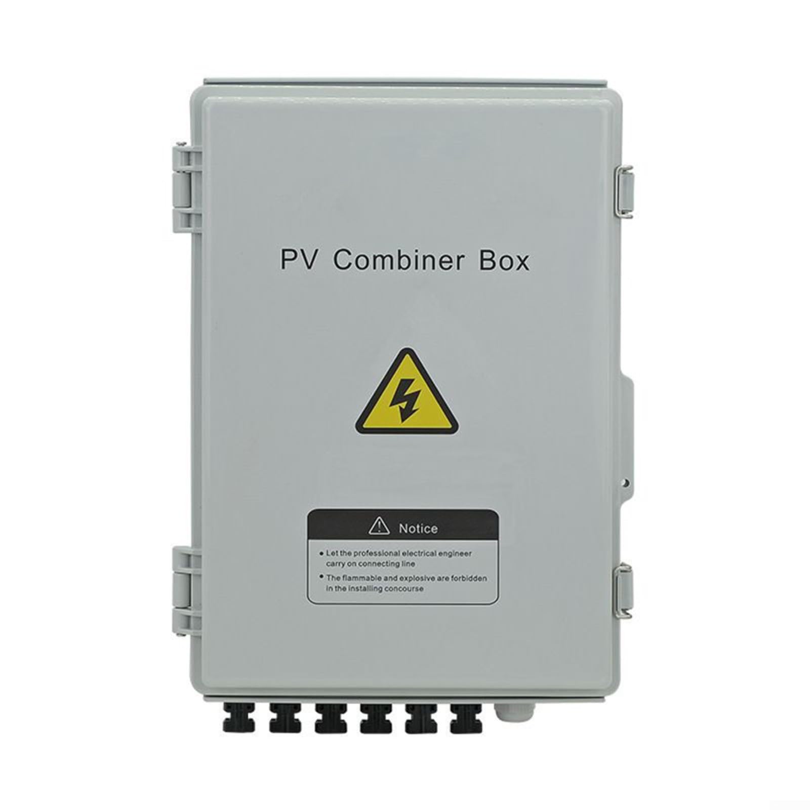 Caja combinadora fotovoltaica, unión solar de matriz de 6 cuerdas con para pararrayos de sobretensiones y disyuntor para en rejilla de sistema de rejilla impermeable Ip65