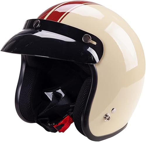 zalati Open Helmet Visor Peak Shield Retro Style for Making DIY Decorative Replacement Helmet Motorbike - Black