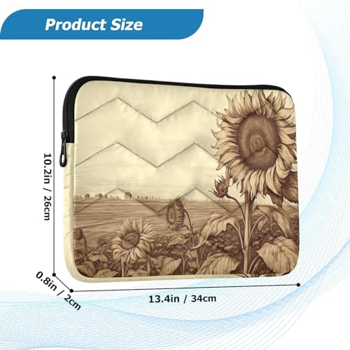 Funda Vintage Girassoles Impermeable para Laptop 13-14" miniatura 3