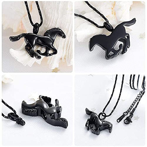 Yinplsmemory Galloping Horse Cremation Jewelry Urn Necklace for Ashes Holder Keepsake Memorial Jewelry for Women Men4