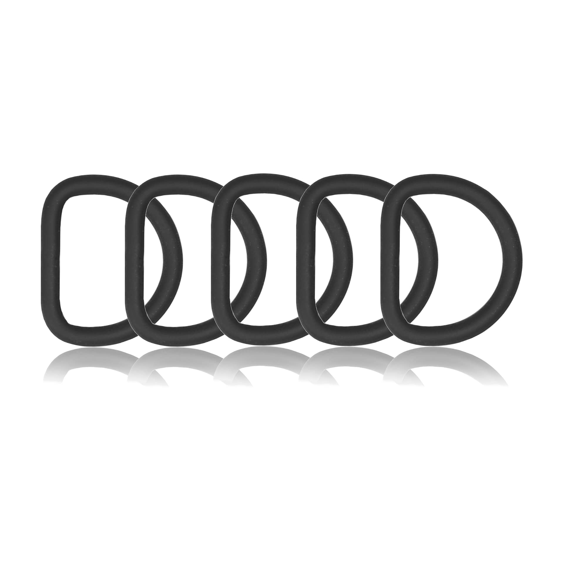 GanzoO D-Ringe 5er Set – Stahl, Silber, 5 Mm Stärke, Für Halsbänder & Paracord