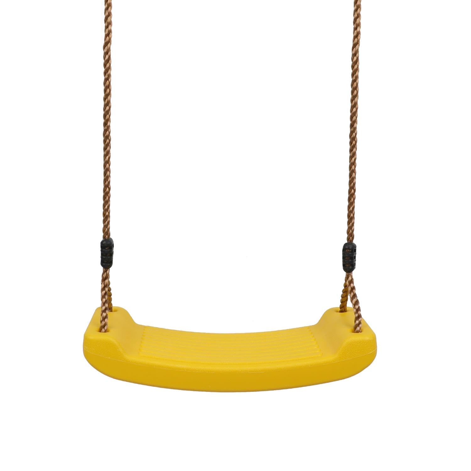 Children’s Adjustable Garden Swing Seat with Braided Rope & Secure Clamps – Heavy-Duty Plastic Swing for Ages 3–10 – Holds Up to 100kg