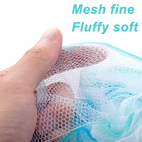 image for Aquior Bath Sponge Shower Loofahs Mesh Pouf Body Scrubber Ball for Exf