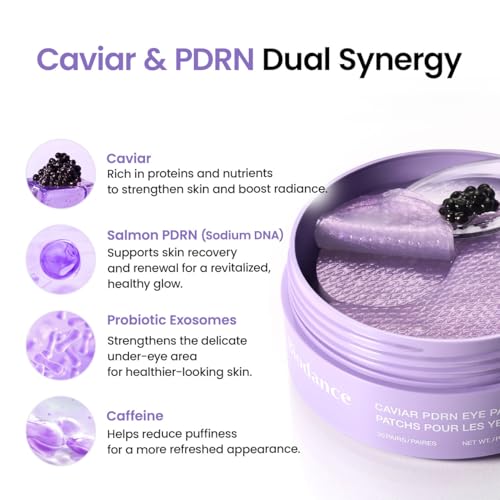 BIODANCE Caviar PDRN Eye Patches, Nourishing Under Eye Patches for Dark Circles, Depuffing Eye Mask for Puffy & Tired Eyes, Travel Essentials & Self Care Gifts for Women, Korean Skin Care (60 Count) — view 6