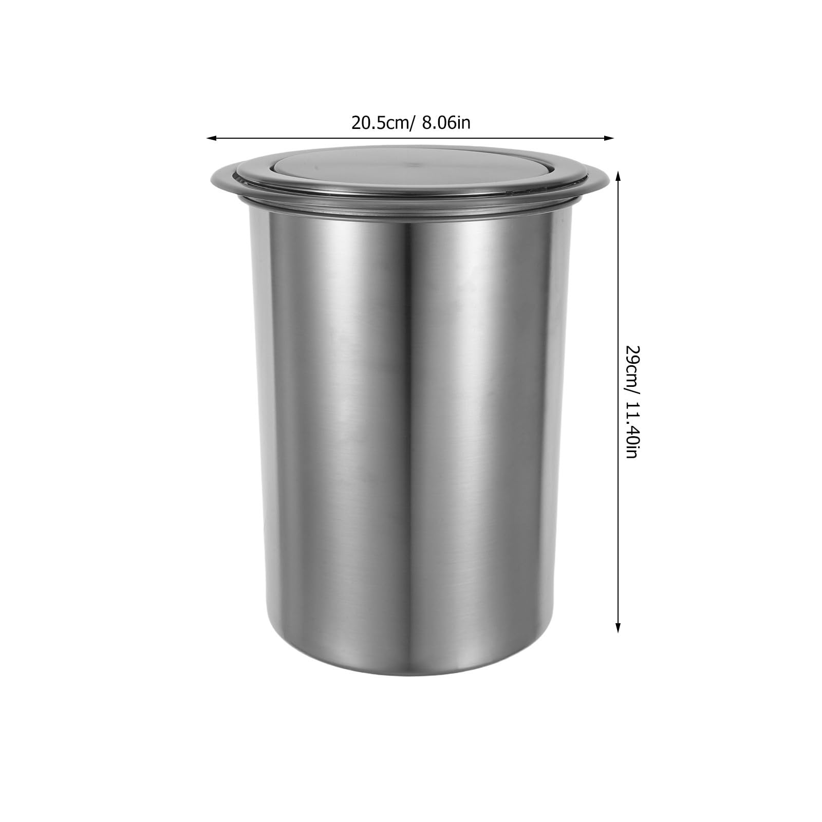 iplusmile Cubo de Basura para Cocina de Acero Inoxidable con Tapa Abatible y Diseño Empotrado, en Espacio y Fácil de Usar para Restaurantes y Cocinas Comerciales