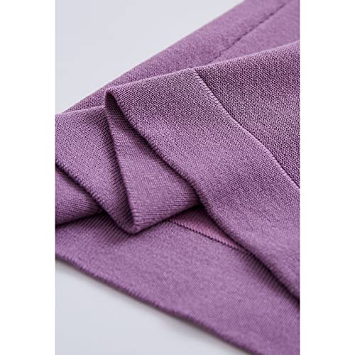Image of CHICWISH Women's Mock Neck Satin Spliced Bubble Sleeves Knit Top