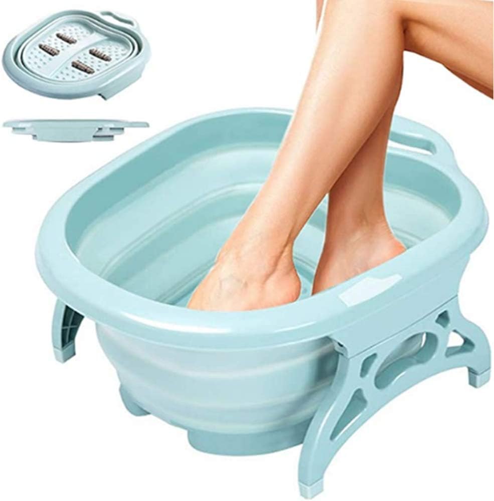 Mokshith Collapsible Foot Soaking Bath Basin with Massage Roller for Soaking Feet Pedicure and Massager Tub for At Home Relax Foot Spa Treatment (GREEN) (B0CSFVK8N1) Amazon Price History, Amazon Price Tracker